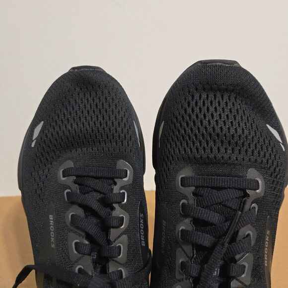 Brooks Ghost 15 Running Shoes Womens 7/38 B Triple Black Ebony Athletic Training - Picture 6 of 8